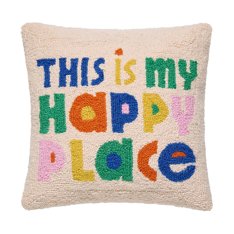 Peking Handicraft - This Is My Happy Place Hook Pillow - Ampersand