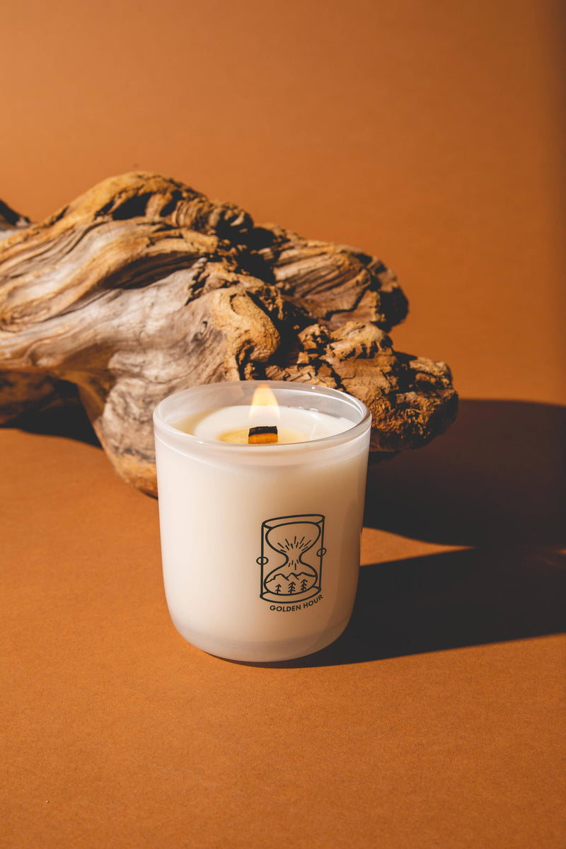 Milk Jar Candle Co. - Golden Hour - Cashmere, Cedarwood Coconut Soy 8oz Candle