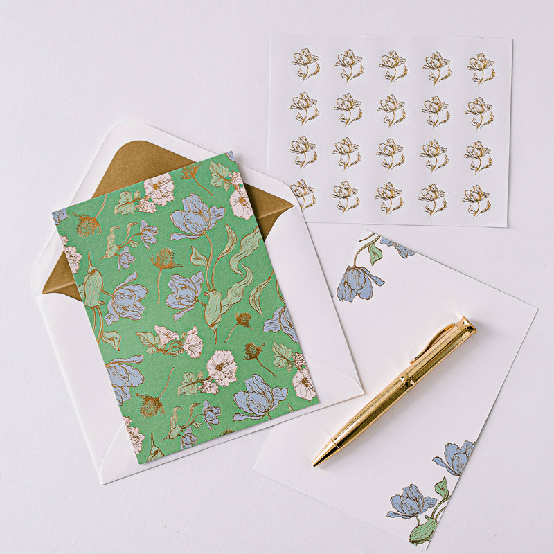 Good Juju Ink - Les Fleurs Parisiennes Luxury Stationery Set - Jennie Dots