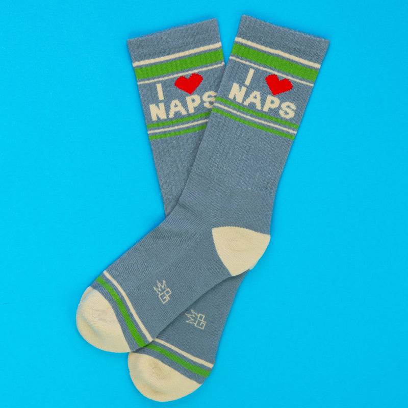 I ❤️ Naps Gym Crew Socks - Jennie Dots 