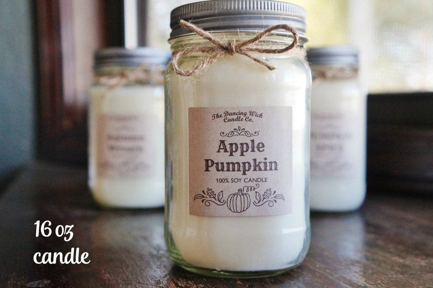 Fall Mason Jar Candle - Autumn Walk - Jennie Dots
