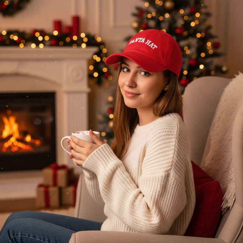 Fashion City - Santa Hat Text Embroidery Baseball Cap - Jennie Dots