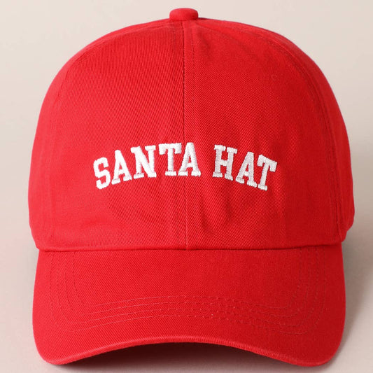 Fashion City - Santa Hat Text Embroidery Baseball Cap - Jennie Dots