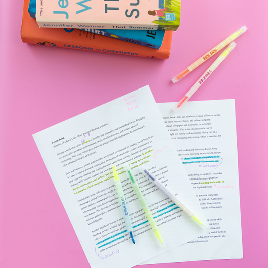 Jollity & Co. + Daydream Society - Book Club Double Sided Highlighter Set
