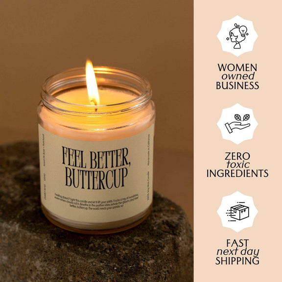 “Feel Better, Buttercup” Candle - Jennie Dots