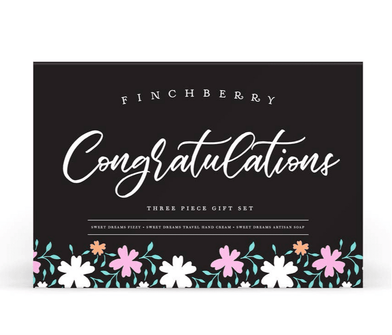 FinchBerry - Congratulations 3 Pc Handcrafted Bath & Body Gift Set - Jennie Dots