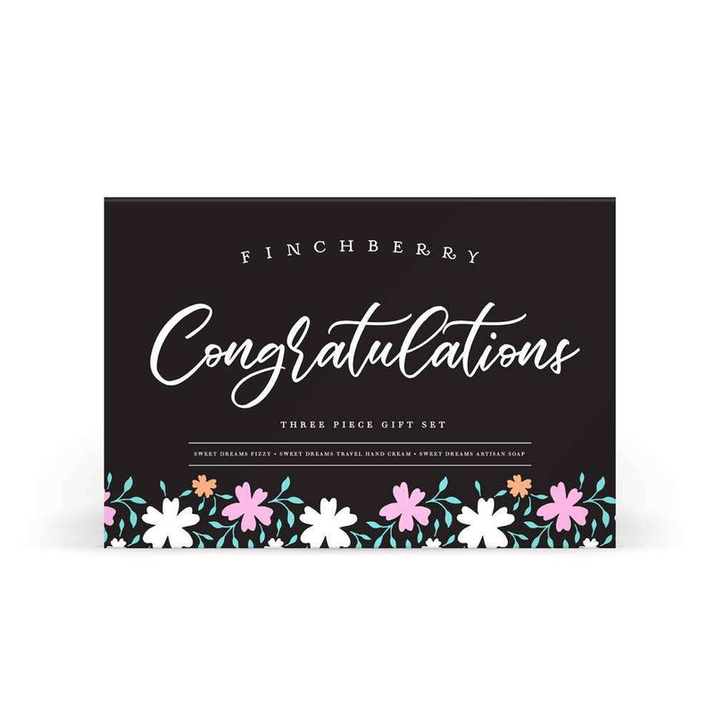 FinchBerry - Congratulations 3 Pc Handcrafted Bath & Body Gift Set - Jennie Dots