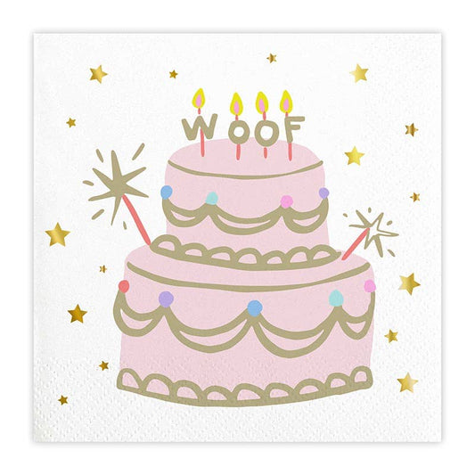 Foil Napkins - Woof Cake - Jennie Dots