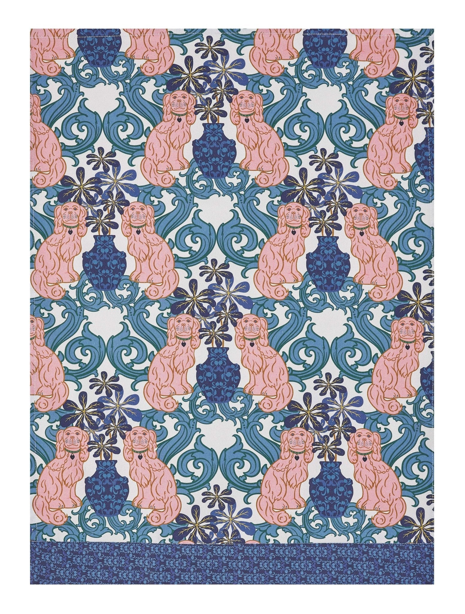 Foo Dog Digital Print Kitchen Towel - Jennie Dots
