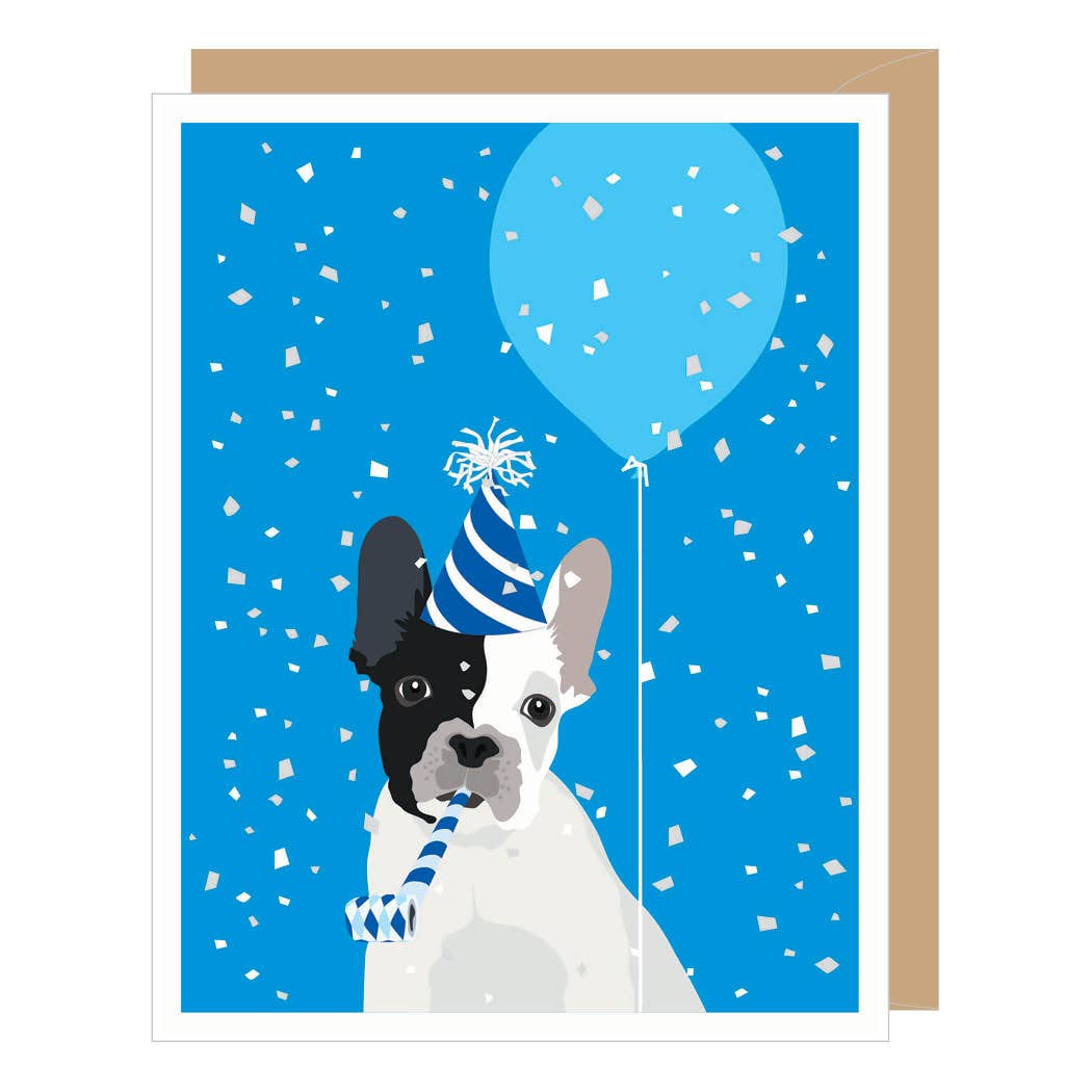 Frenchie Birthday Card - Jennie Dots