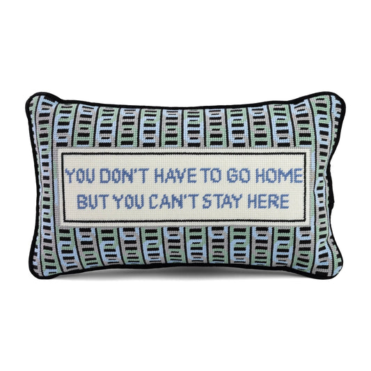 Furbish Studio - Can't Stay Here Needlepoint Pillow - Jennie Dots