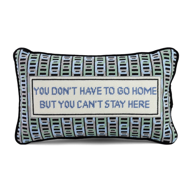 Furbish Studio - Can't Stay Here Needlepoint Pillow - Jennie Dots