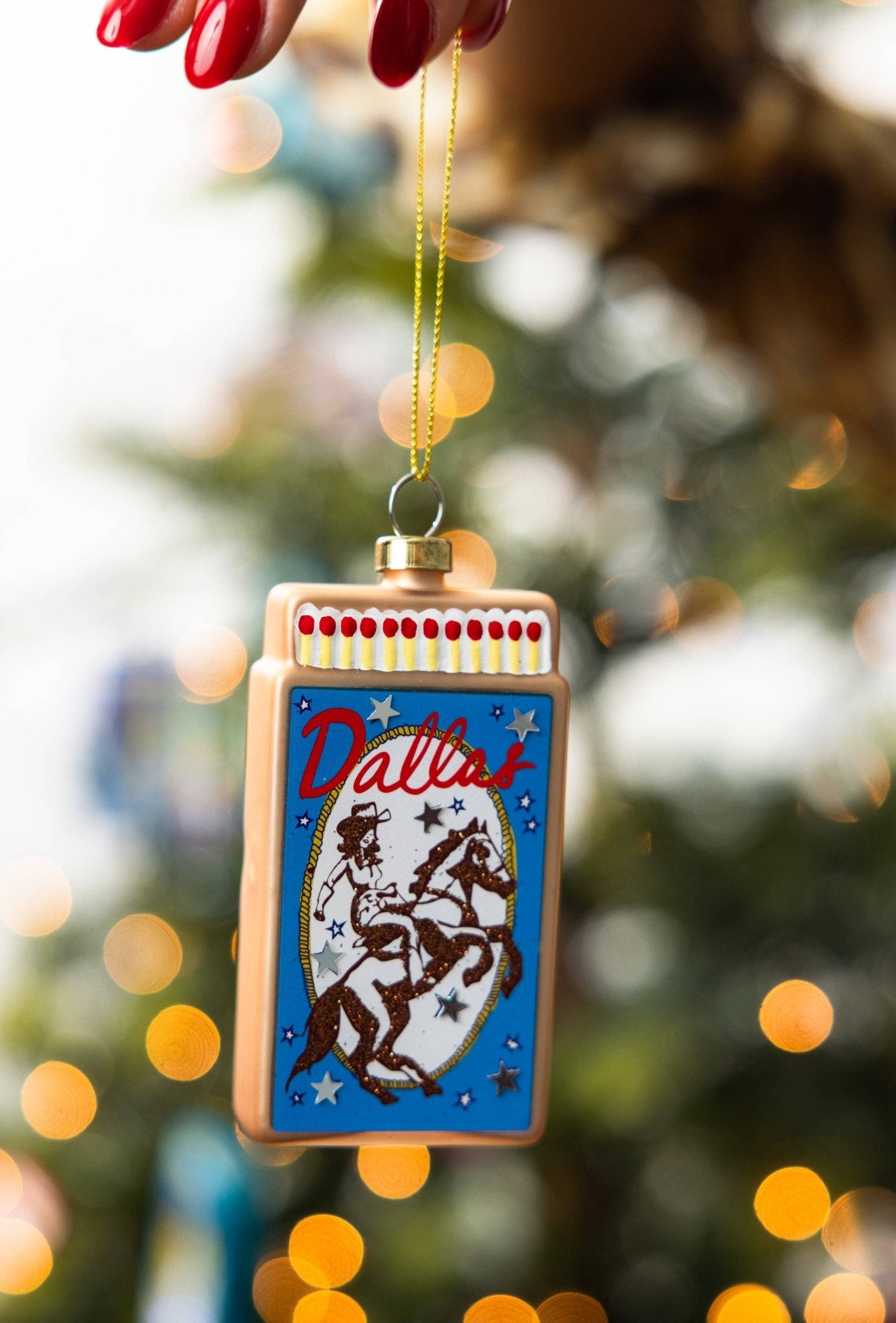 Furbish Studio - Matchbook Ornament - Dallas - Jennie Dots