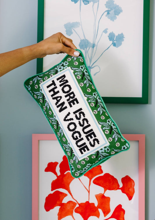 Furbish Studio - More Issues Needlepoint Pillow - Jennie Dots