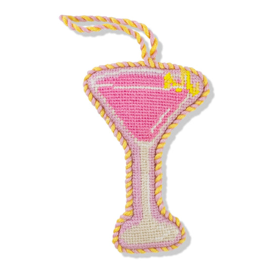 Furbish Studio - Needlepoint Icon Ornament - Cosmopolitan - Jennie Dots