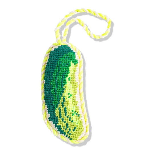 Furbish Studio - Needlepoint Icon Ornament - Pickle - Jennie Dots
