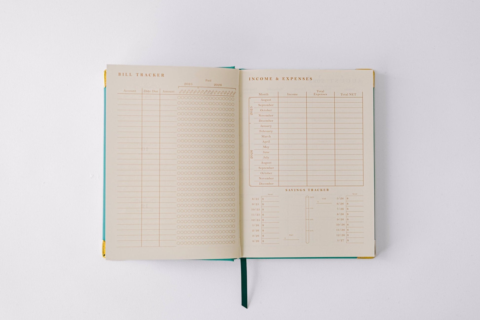 Good Juju Ink - 2026 Painted Frame 17 - Month Medium Bound Planner - Jennie Dots