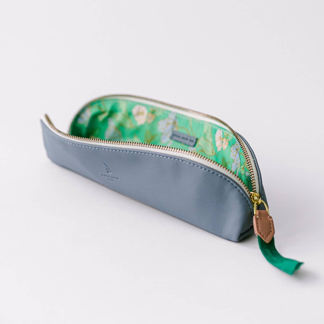 Good Juju Ink - Luxe Slim Pencil Pouch - Periwinkle - Jennie Dots