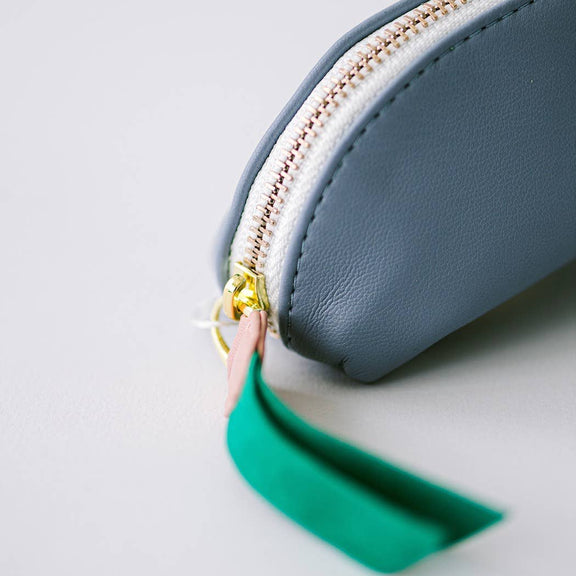 Good Juju Ink - Luxe Slim Pencil Pouch - Periwinkle - Jennie Dots