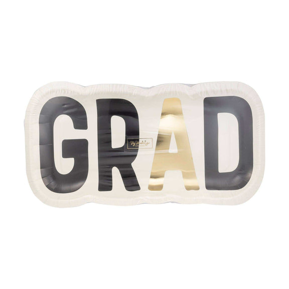 GRAD Shaped Paper Plate - Jennie Dots