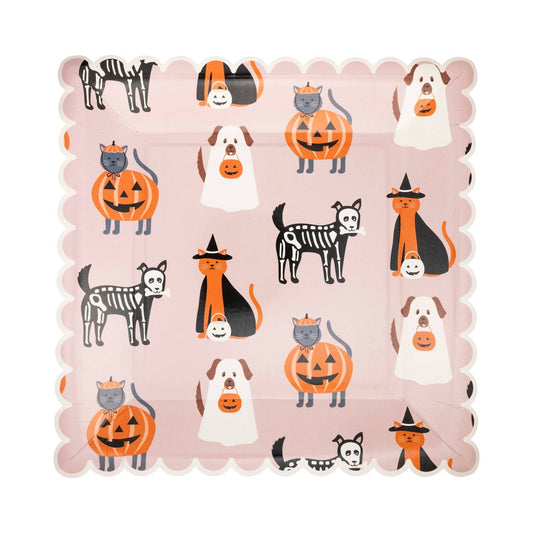 Halloween Costume Pets Plate - Jennie Dots