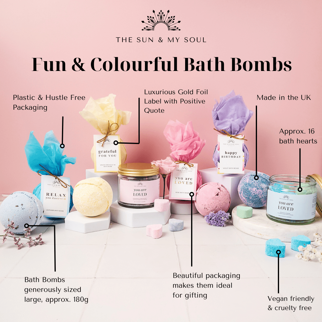 Happy Birthday Bath Bomb Gift⎜Violet Scent Luxury Bath Bomb - Jennie Dots