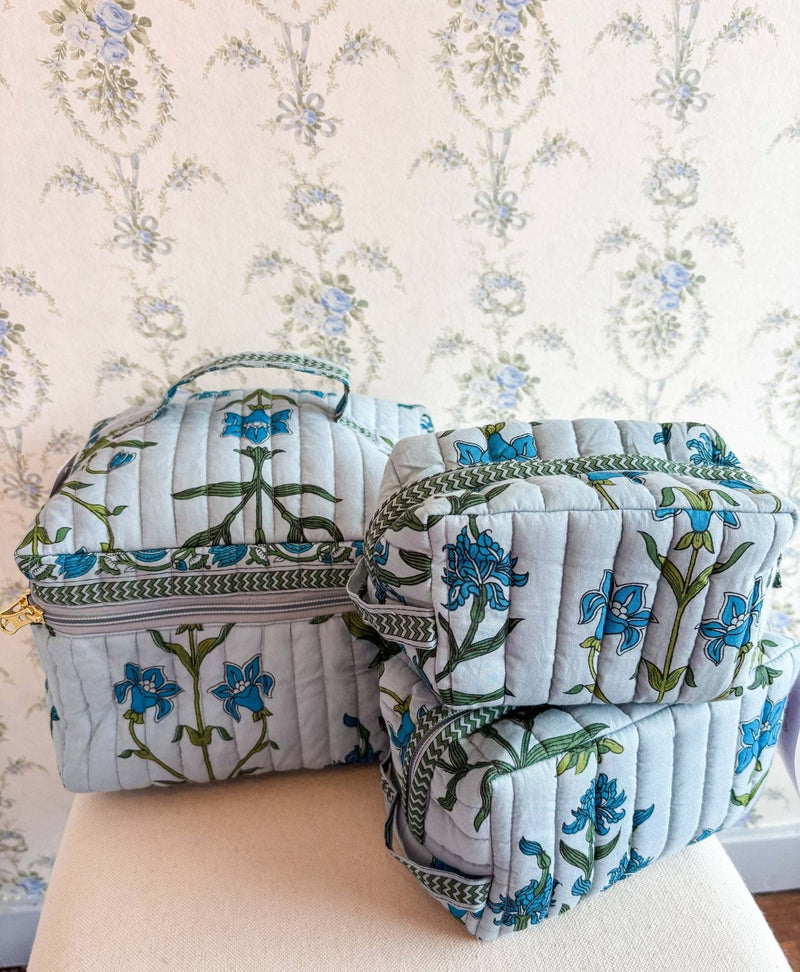 Heart of Grace - Iris Luxe | Quilted Cosmetic Bags - set of 3 - Jennie Dots