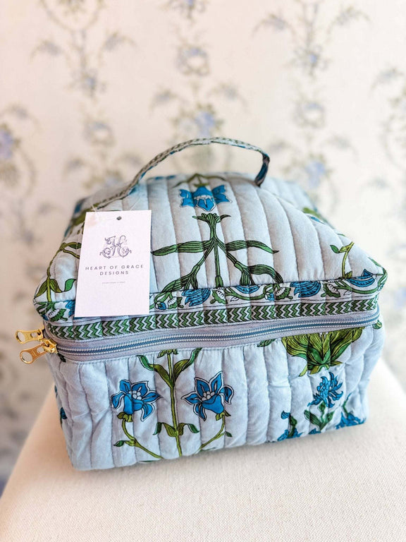 Heart of Grace - Iris Luxe | Quilted Cosmetic Bags - set of 3 - Jennie Dots
