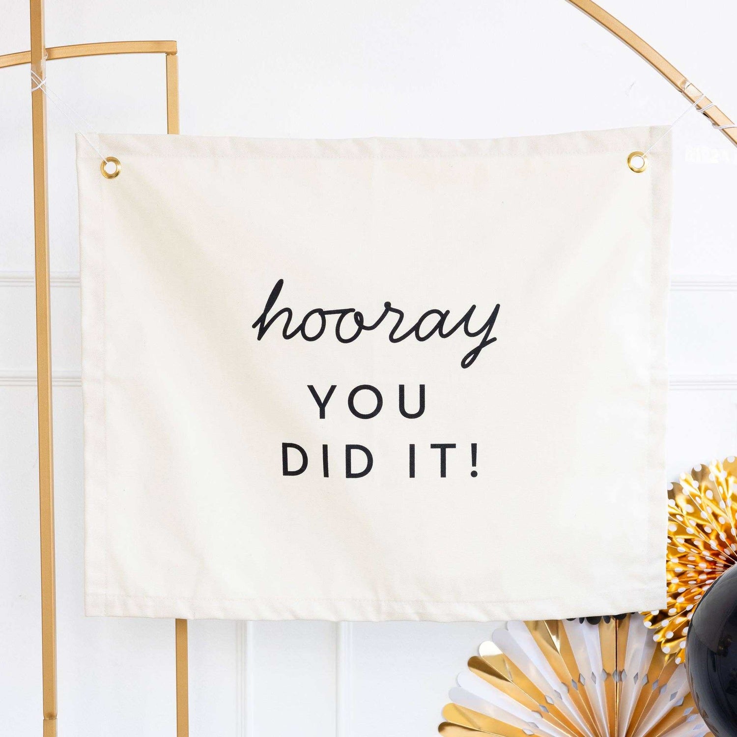 Hooray Canvas Banner - Jennie Dots