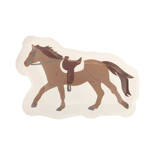 Horse-shaped paper plate for party tableware.