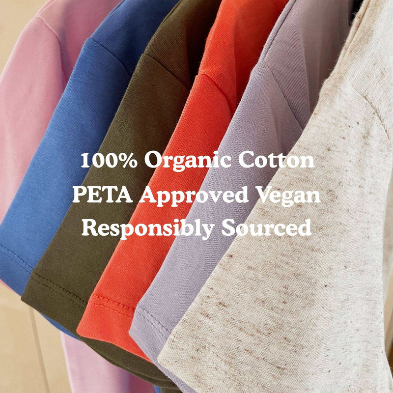 Women's pink t-shirt with green "Ice Cream Appreciation Society" design, organic cotton, PETA-Approved vegan.