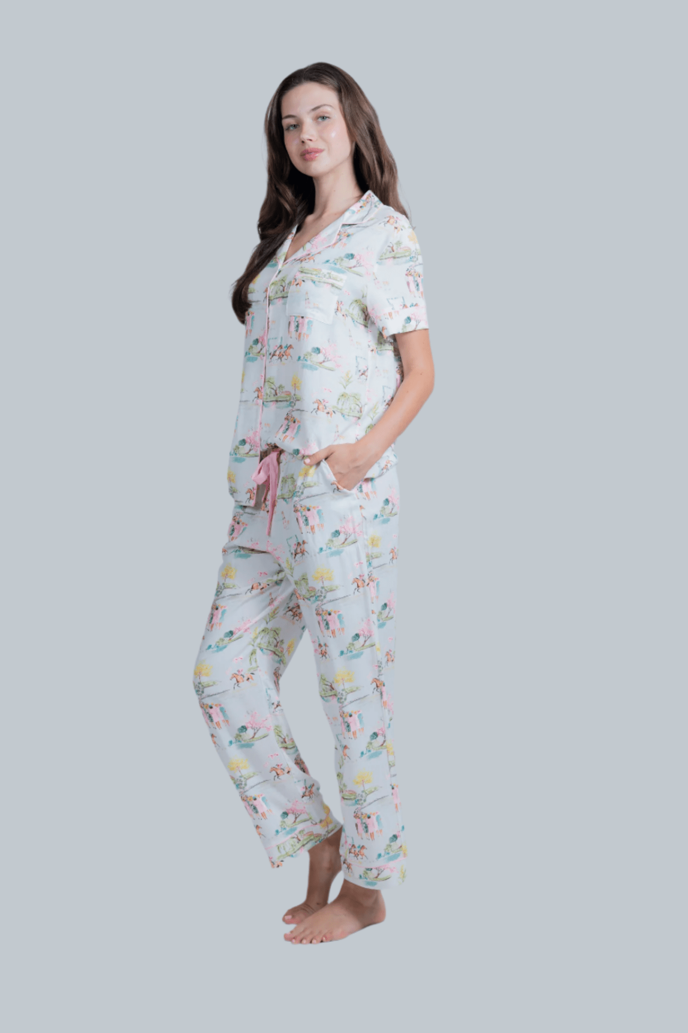 Imbali Charleston - Day at the Races 3/4 pant set - Jennie Dots