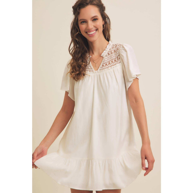 In February Crochet Mini Dress - Jennie Dots