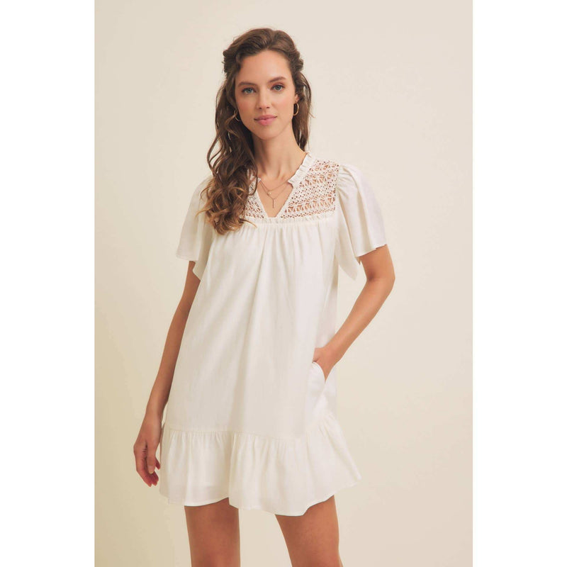 In February Crochet Mini Dress - Jennie Dots