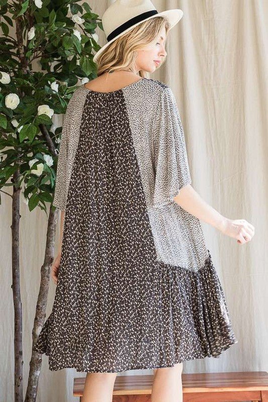 Jade by Jane Floral Print Ruffle Dress Plus - Jennie Dots