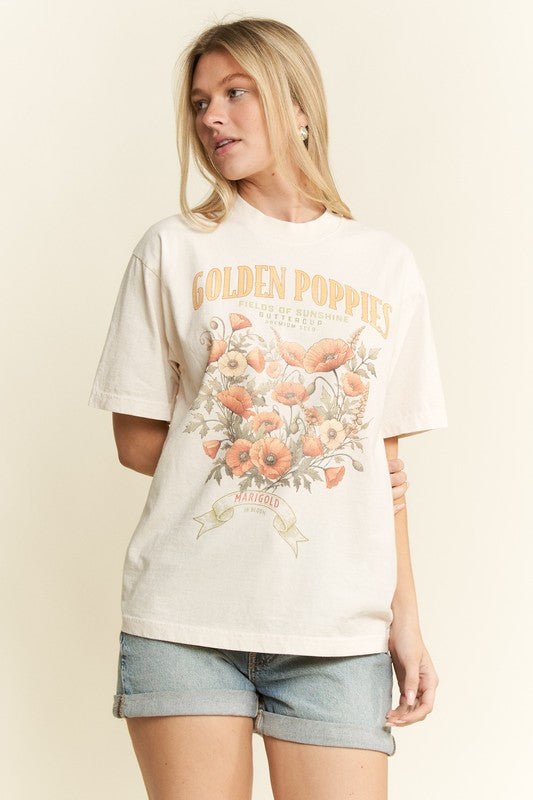 Jade by Jane - Golden Poppies T-shirt - Jennie Dots