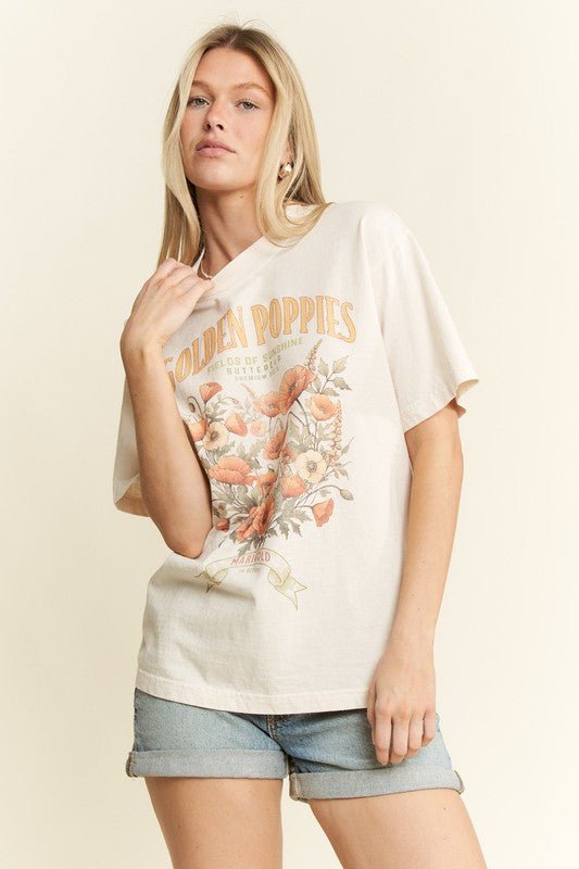 Jade by Jane - Golden Poppies T-shirt - Jennie Dots