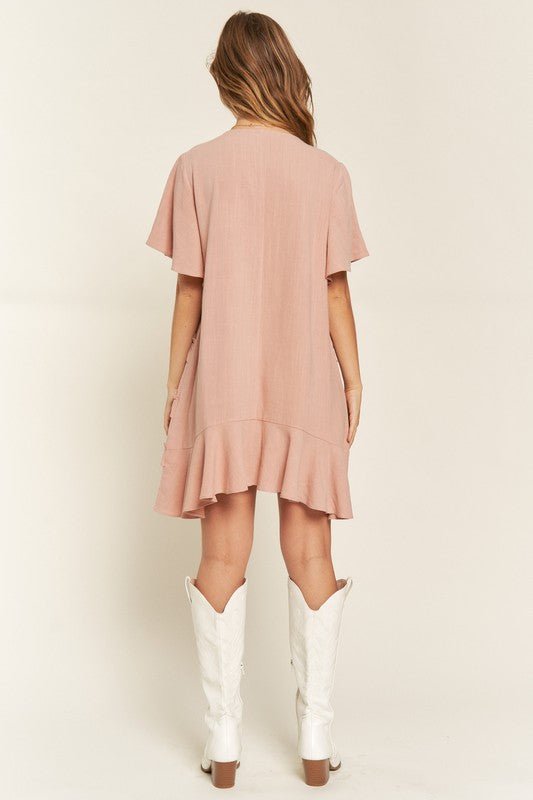 Jade by Jane TIERED RUFFLE MINI DRESS - Jennie Dots