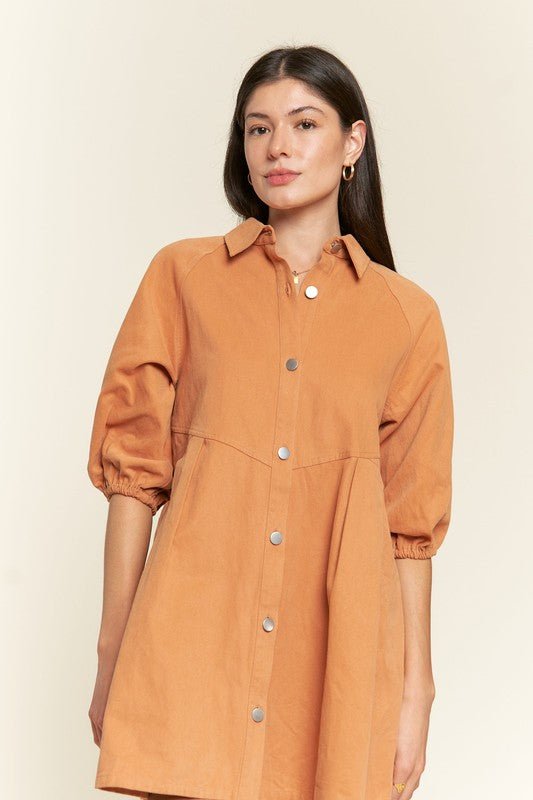 Jade by Jane Washed Denim Style Dress - Jennie Dots