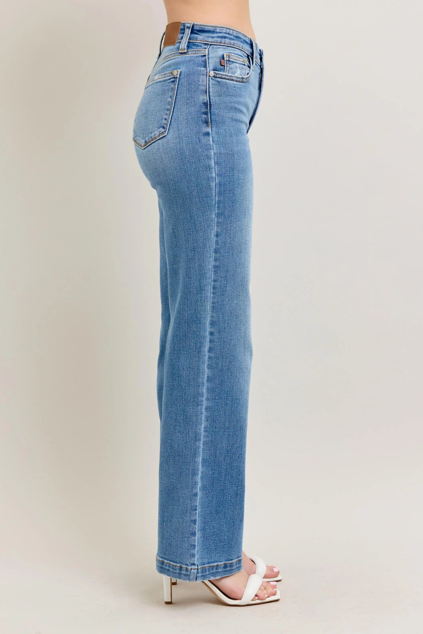 Judy Blue Full Size High Waist Straight Jeans - Jennie Dots