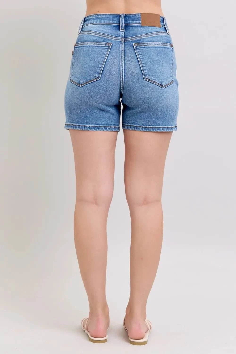 Judy Blue Size 2 Button Denim Shorts with Pockets - Jennie Dots