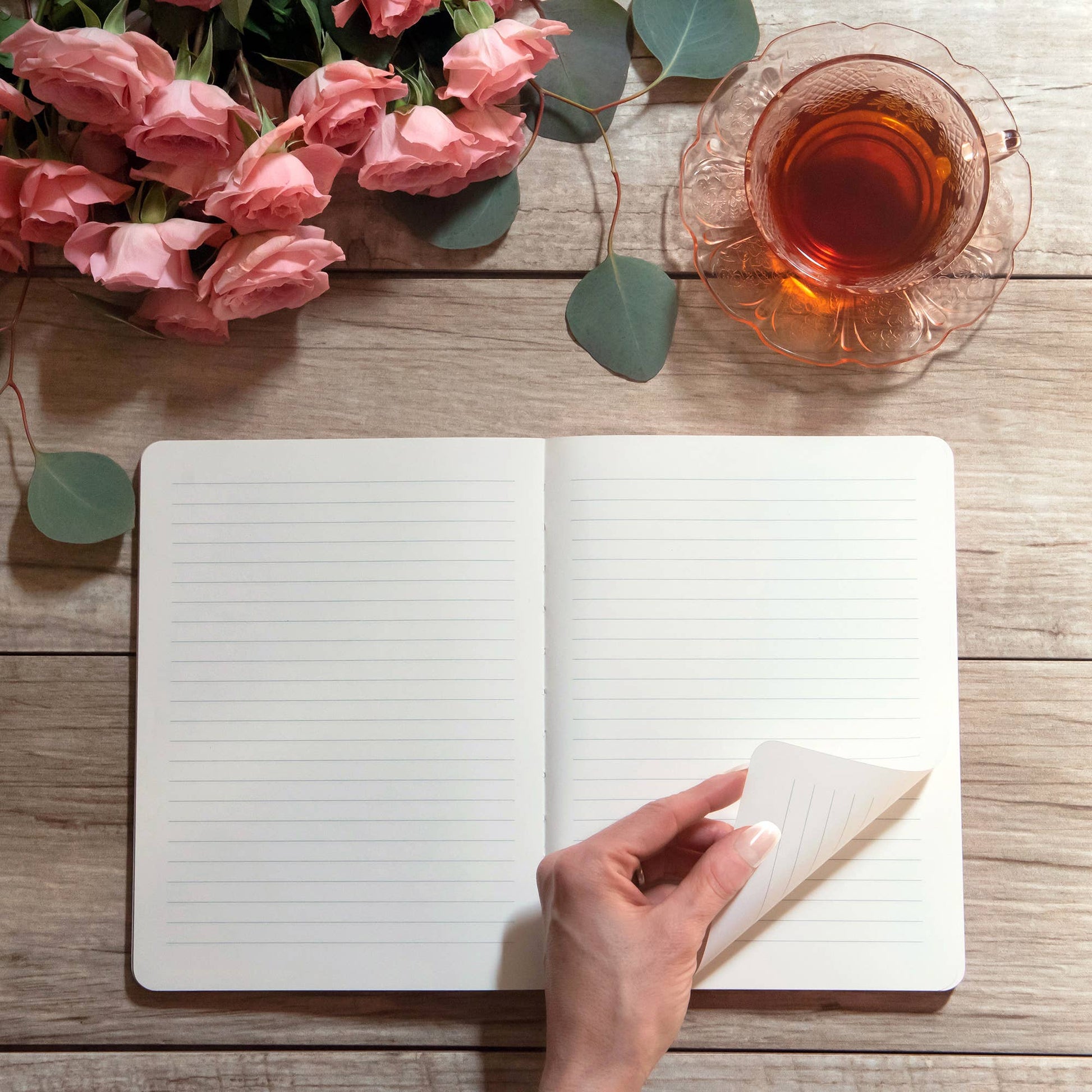 Keep Blossoming Medium Coptic - Bound Journal - Jennie Dots