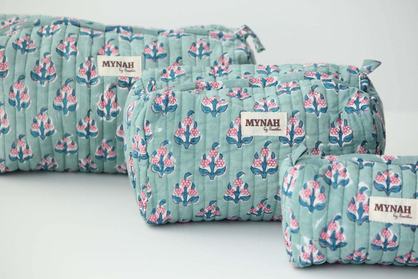 Large Eucalyptus floral travel/make up/organizer/ bag - Jennie Dots
