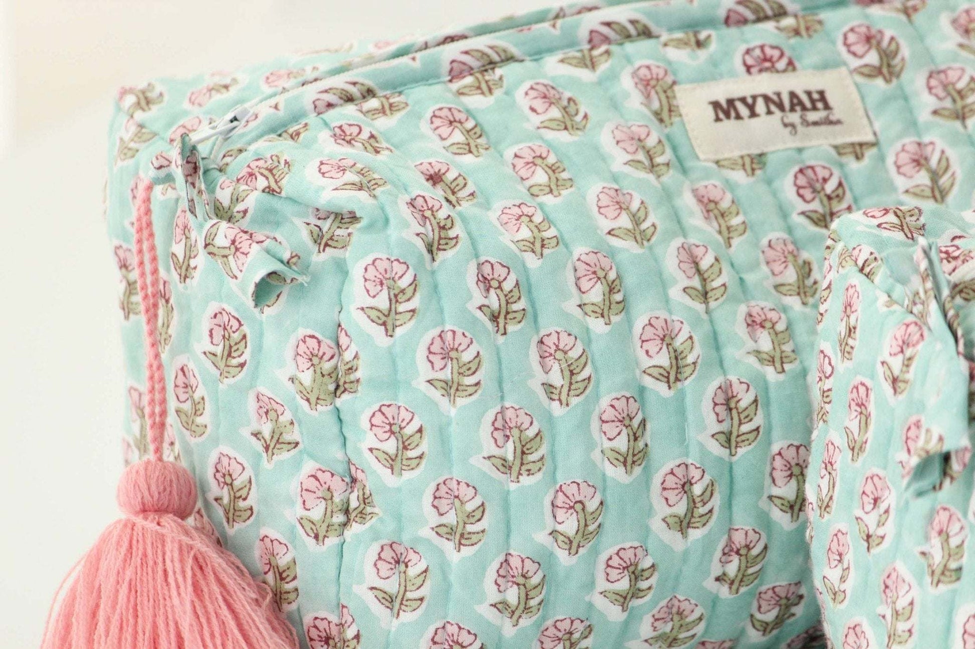 Large Mint cloud  travel/make up/organizer/wet bag - Jennie Dots