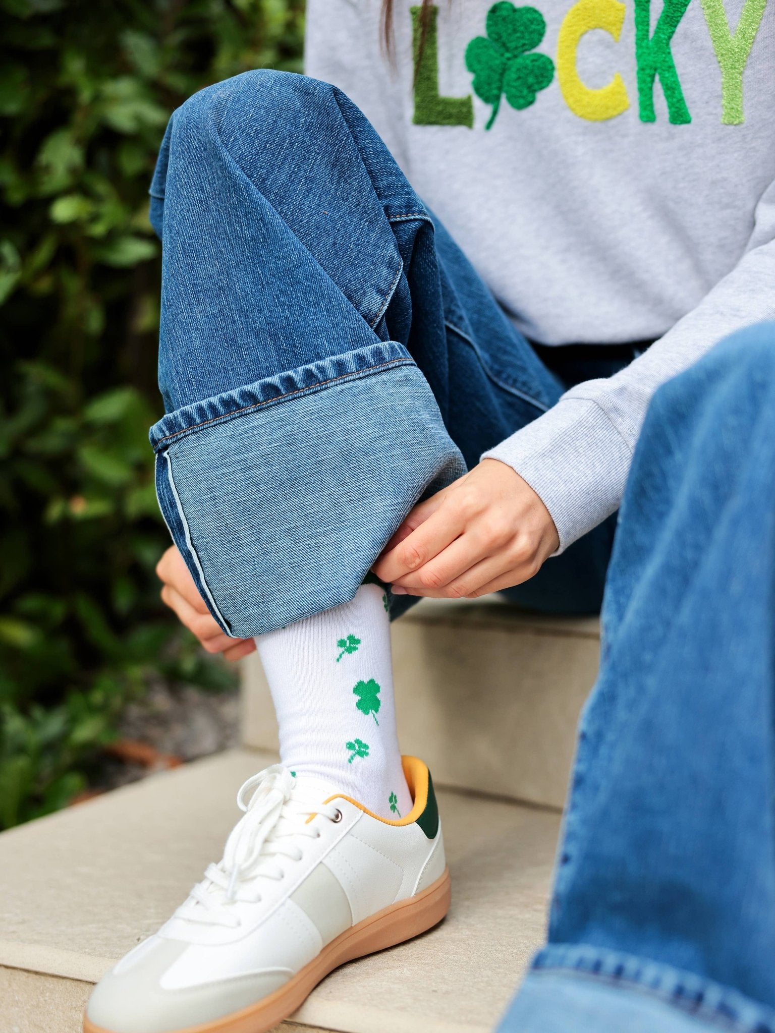 LUCKY SHAMROCK SOCKS - Jennie Dots