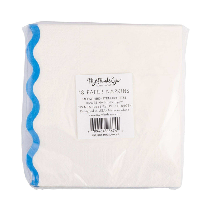 Meow Cocktail Napkin - Jennie Dots