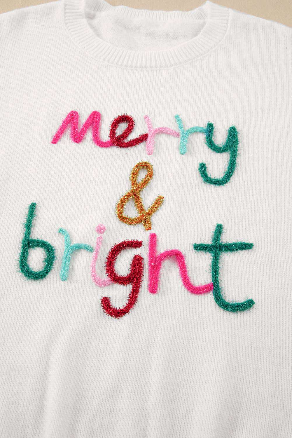 Merry & Bright Round Neck Casual Sweater - Jennie Dots
