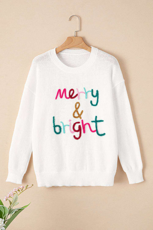 Merry & Bright Round Neck Casual Sweater - Jennie Dots