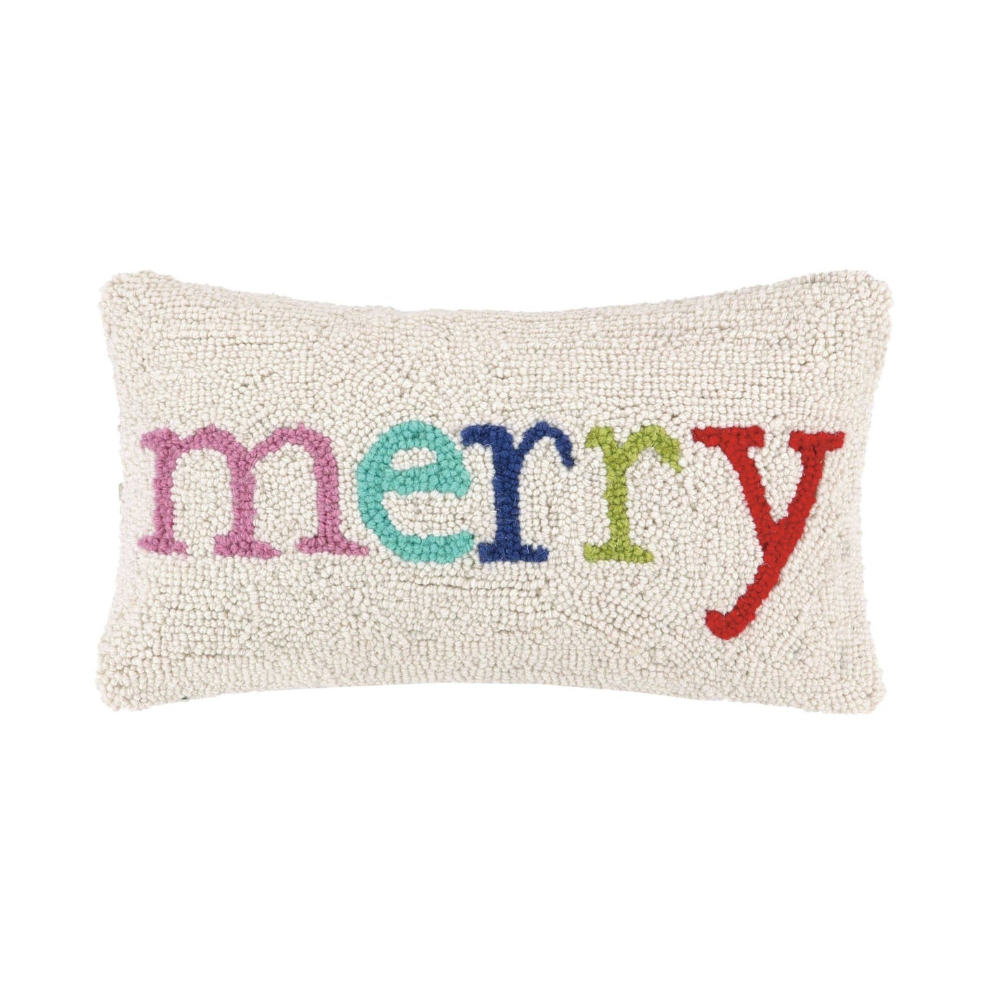 Merry Multi Christmas Hook Pillow - Jennie Dots