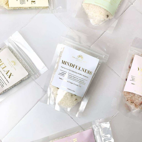 Mindfulness Luxury Himalayan Bath Salts Gift⎜Lavender Jojoba - Jennie Dots